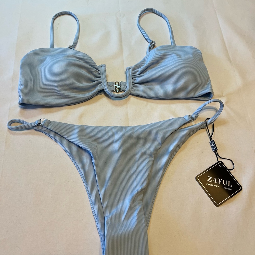 Pretty Baby Blue Bikini Swimsuit size 8 #P48